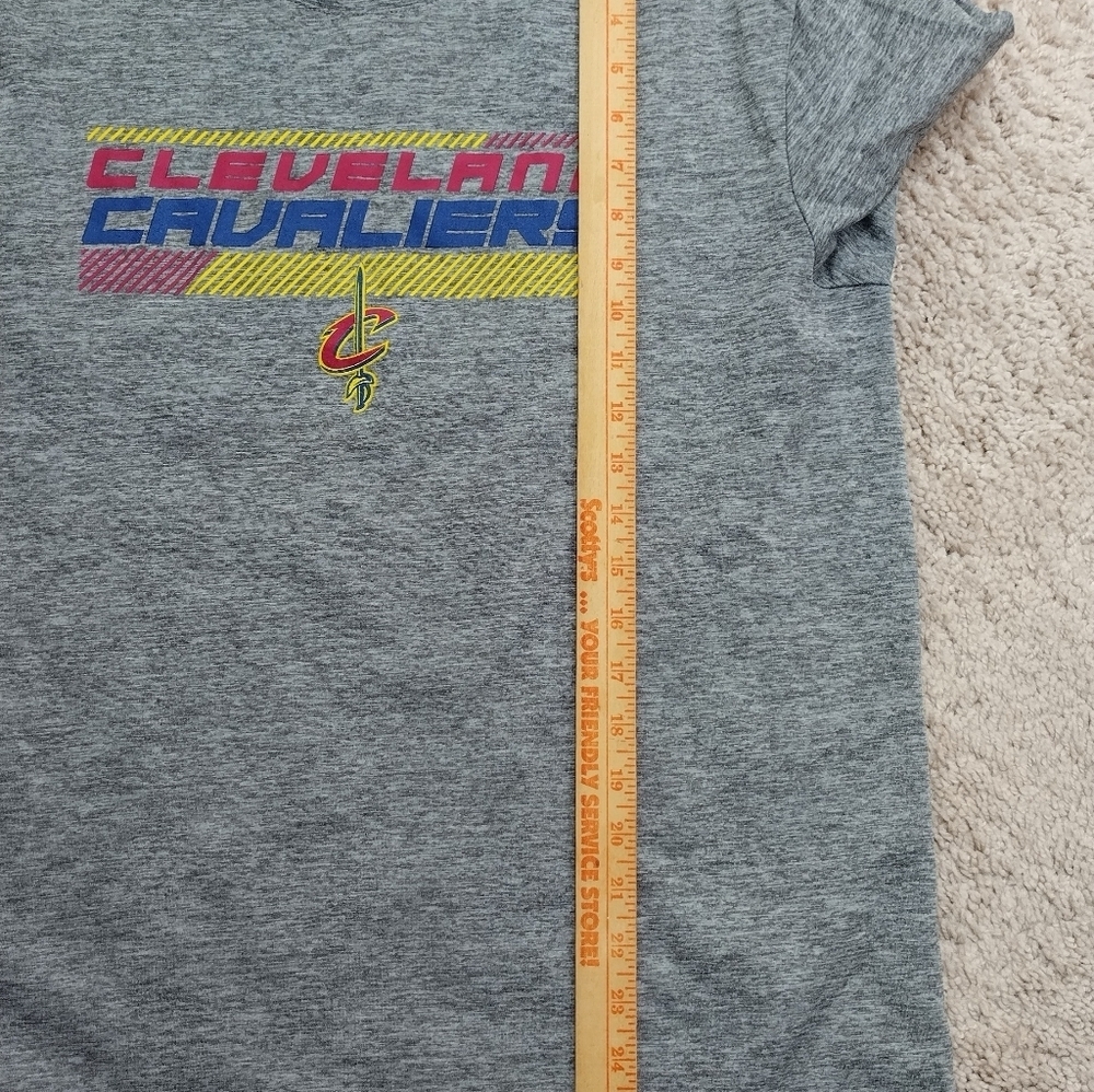 Cleveland Cavaliers Lrg Men Shirt NBA TX3 Cool Long Sleeve Gray Team Logo Shirt - Picture 9 of 12